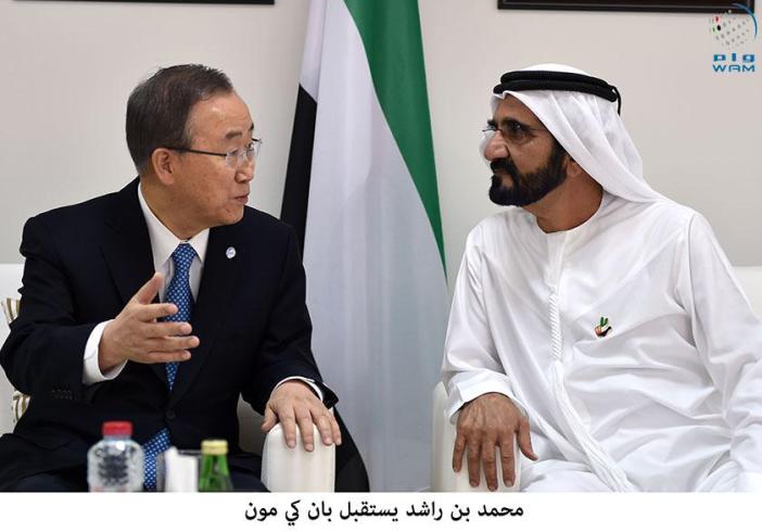 Mohammed bin Rashid receives Ban Ki-moon